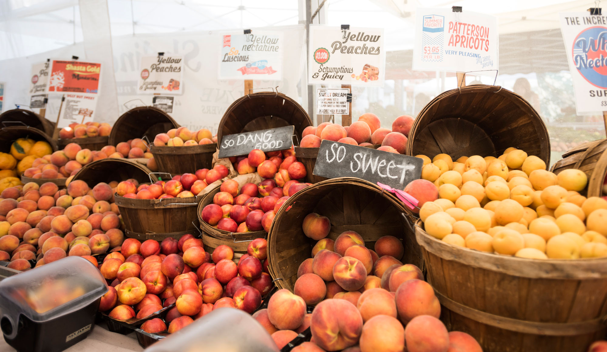 Peaches at Playa Vista Farmers Market